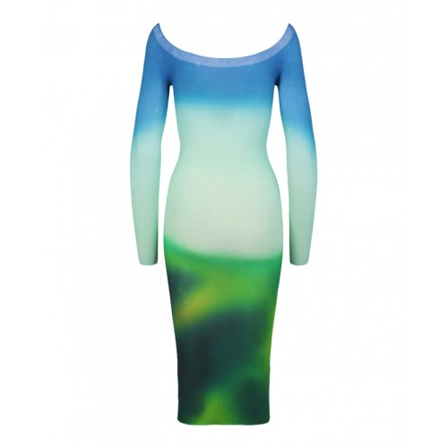 OFF-WHITE Blurred Seamless Knit Dress Multi OFF-WHITE Blurred Seamless Knit Dress Multi