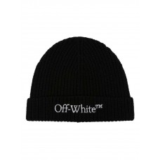 Off-White Bookish Classic Knit Beanie Black/White