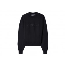 OFF-WHITE Bookish Laund Boxy Crewneck Black