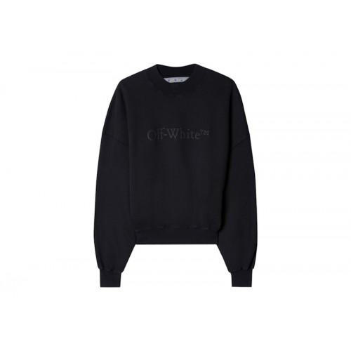 OFF-WHITE Bookish Laund Boxy Crewneck Black