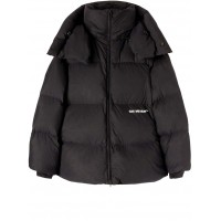 OFF-WHITE Bounce Hooded Down Puffer Black/White