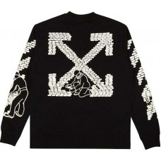 OFF-WHITE Bricks Skate L/S T-Shirt Black/White
