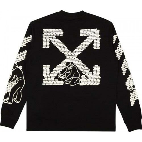 OFF-WHITE Bricks Skate L/S T-Shirt Black/White OFF-WHITE Bricks Skate L/S T-Shirt Black/White