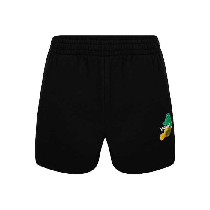 OFF-WHITE Brush Arrow Summer Sweatshort Black/Multicolor OFF-WHITE Brush Arrow Summer Sweatshort Black/Multicolor