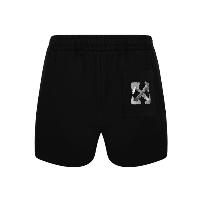OFF-WHITE Brush Arrow Summer Sweatshort Black/Multicolor OFF-WHITE Brush Arrow Summer Sweatshort Black/Multicolor
