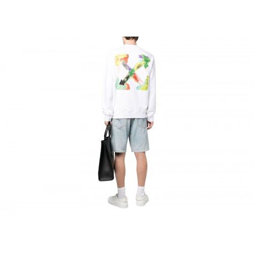 OFF-WHITE Brush Arrows Skate Crewneck White/Multi OFF-WHITE Brush Arrows Skate Crewneck White/Multi