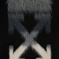 OFF-WHITE Brushed Mohair Diag Arrows Knit Sweater Black