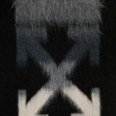 OFF-WHITE Brushed Mohair Diag Arrows Knit Sweater Black