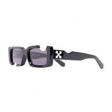 OFF-WHITE Cady Cut-Out Rectangular Frame Sunglasses Black/White/Grey (SS22) (OERI006C99PLA0011007)