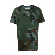OFF-WHITE Camouflage Incompiuto T-Shirt Green/White