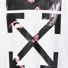 OFF-WHITE Caravaggio Arrows Zip Up Hoodie White