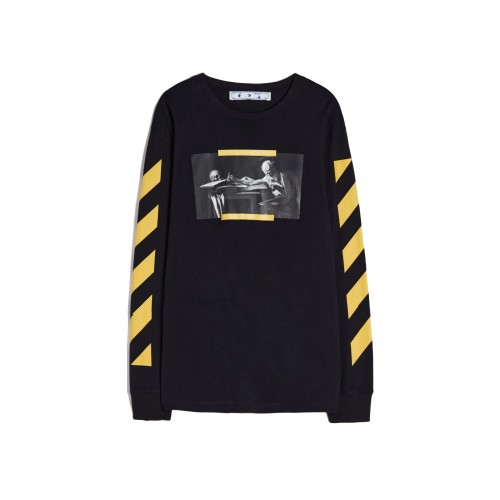 Оригинальный шмот OFF-WHITE Caravaggio Painting L/S T-shirt Black/Yellow