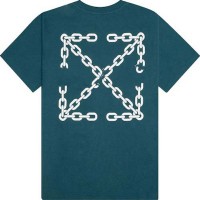 OFF-WHITE Chain Arr Slim S/S T-shirt Duck Green