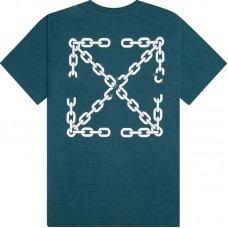 OFF-WHITE Chain Arr Slim S/S T-shirt Duck Green