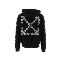 OFF-WHITE Chain Arrow Slim Zip Hoodie Black