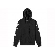 OFF-WHITE Chain Arrow Slim Zip Hoodie Black