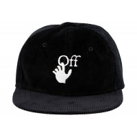 OFF-WHITE Corduroy Logo Cap Black