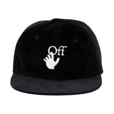 OFF-WHITE Corduroy Logo Cap Black