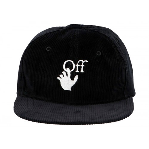 OFF-WHITE Corduroy Logo Cap Black