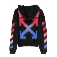 OFF-WHITE Diag Brushed Zipped Hoodie Black/Multicolor