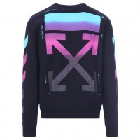 OFF-WHITE Diag Gradient Crewneck Sweatshirt Black/Multicolor