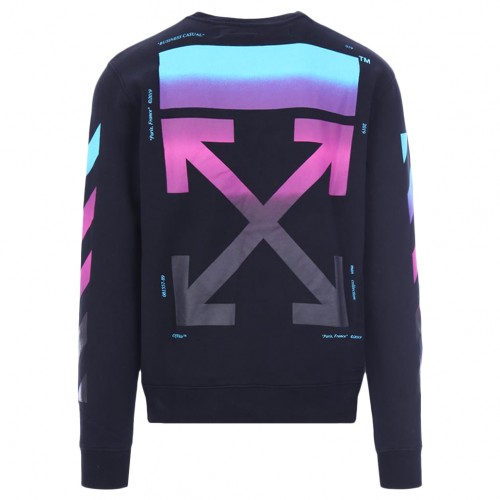 Оригинальный шмот OFF-WHITE Diag Gradient Crewneck Sweatshirt Black/Multicolor