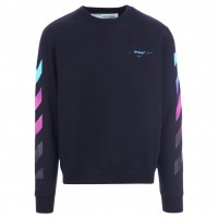 OFF-WHITE Diag Gradient Crewneck Sweatshirt Black/Multicolor