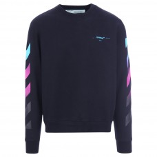 OFF-WHITE Diag Gradient Crewneck Sweatshirt Black/Multicolor