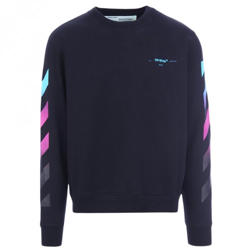 Оригинальный шмот OFF-WHITE Diag Gradient Crewneck Sweatshirt Black/Multicolor