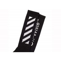 OFF-WHITE Diag Mid Length Socks Black