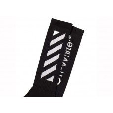 OFF-WHITE Diag Mid Length Socks Black