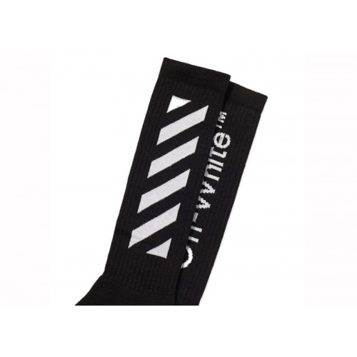 OFF-WHITE Diag Mid Length Socks Black OFF-WHITE Diag Mid Length Socks Black