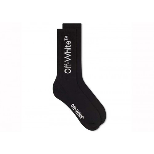OFF-WHITE Diag Mid Length Socks Black
