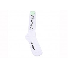 OFF-WHITE Diag Mid Length Socks White/Black