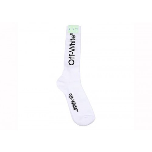OFF-WHITE Diag Mid Length Socks White/Black