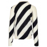 OFF-WHITE Diag Mohair Sweater Black/White