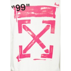 OFF-WHITE Diag Stencil Zip Up Hoodie White/Pink/Black