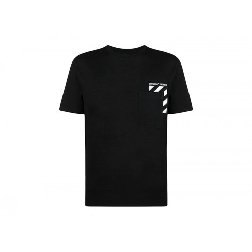 OFF-WHITE Diag-Stripe Pocket Tee Black/White