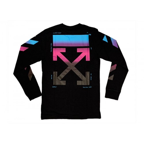 Оригинальный шмот OFF-WHITE Diagonal Gradient L/S Tee Black