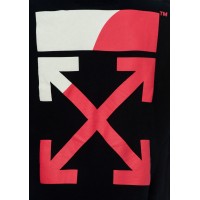 OFF-WHITE Diagonal Split Logo Hoodie Black/Multicolor