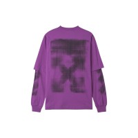 OFF-WHITE Double Layer Arrow L/S T-shirt Purple/Black