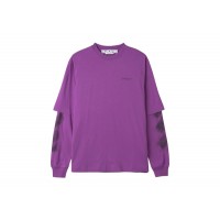 OFF-WHITE Double Layer Arrow L/S T-shirt Purple/Black