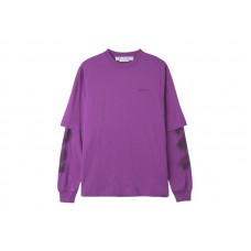 OFF-WHITE Double Layer Arrow L/S T-shirt Purple/Black