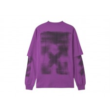 OFF-WHITE Double Layer Arrow L/S T-shirt Purple/Black