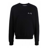 OFF-WHITE Drowning Man Logo Crewneck Black