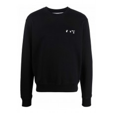 OFF-WHITE Drowning Man Logo Crewneck Black