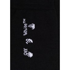 OFF-WHITE Drowning Man Logo Socks Black White
