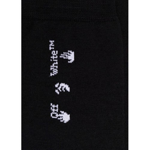 OFF-WHITE Drowning Man Logo Socks Black White OFF-WHITE Drowning Man Logo Socks Black White