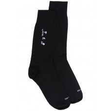 OFF-WHITE Drowning Man Logo Socks Black White