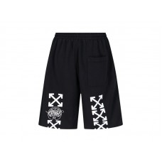 OFF-WHITE Exactly The Opposite Arrow Skate Sweatshorts Black/White